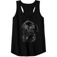 Black Pug Tank Tops