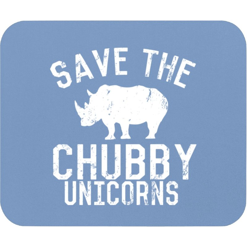 Save The Chubby Unicorns Fat Rhino Vintage Mouse Pads — Tapis de souris et sous-mains