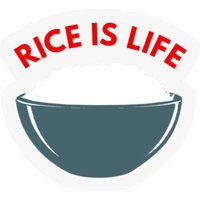 Rice Is Life Extra Rice Stickers