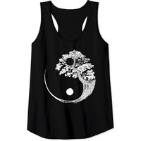 Tao Symbol Tank Tops Yin Yang Bonsai Tree Japanese Buddhist Zen