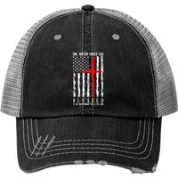 Patriotic Christian Flag "blessed One Nation Under God" Trucker Hats — Casquette de baseball
