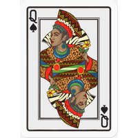 Queen Spades African American Card Halloween Stickers — Autocollants et stickers
