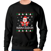 Namasleigh Santa Claus Namaste Yoga Ugly Christmas Sweatshirts — Sweats à capuche pour hommes