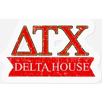 Delta Tau Chi - Delta House, Distressed - Animal House - Stickers — Stickers & Decals