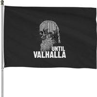 Until Valhalla Viking Us Flag Vintage Til Valhalla House Flags — Drapeaux décoratifs