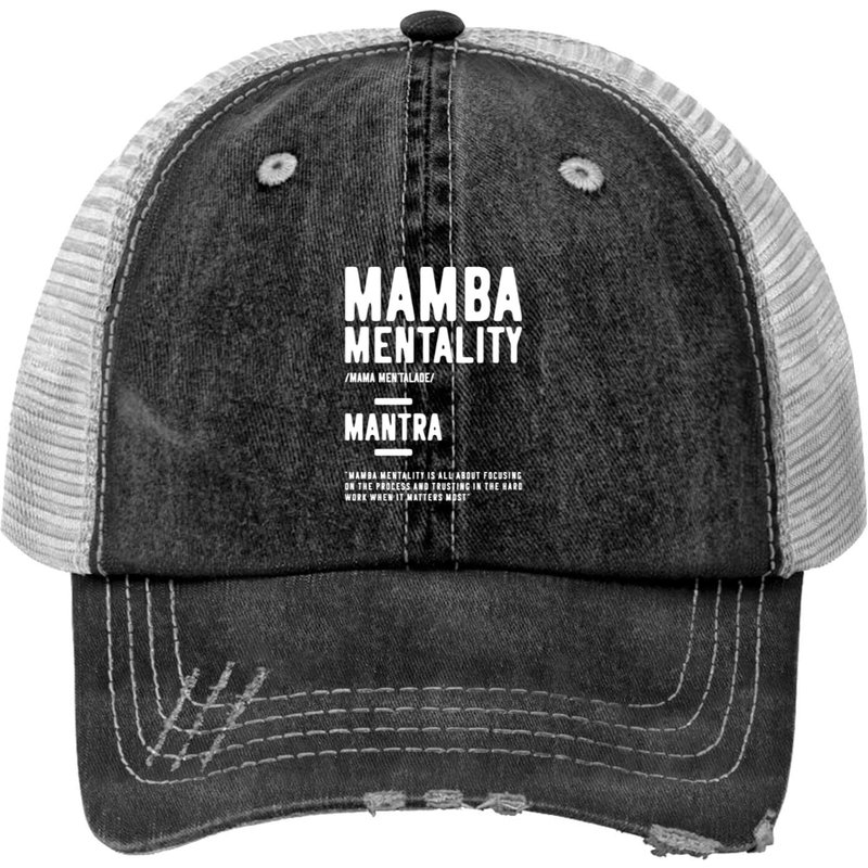 Mamba Mentality Motivational Quote Inspirational Definition - Motivational Quote - Print Trucker Hat — Casquette de baseball