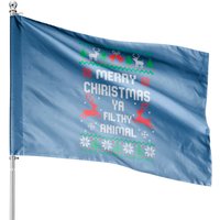 Merry Christmas Animal Filthy Ya House Flags