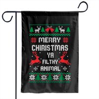 Merry Christmas Animal Filthy Ya Garden Flags — Decorative Flags