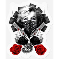 Marilyn Gangsta - Marilyn Monroe - Stickers — Autocollants et stickers