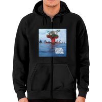 Gorillaz Unisex Zip Hoodies: Plastic Beach