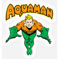 Dc Comics Aquaman Vintage Portrait Logo Stickers Stickers
