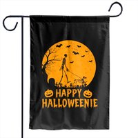 Happy Hallo-weenie Dachshund Dog Halloween Skeleton Wiener Garden Flags — Drapeaux décoratifs