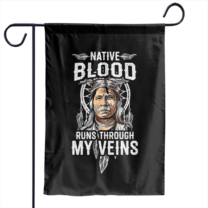 Native American Blood Pride Garden Flags — Decorative Flags