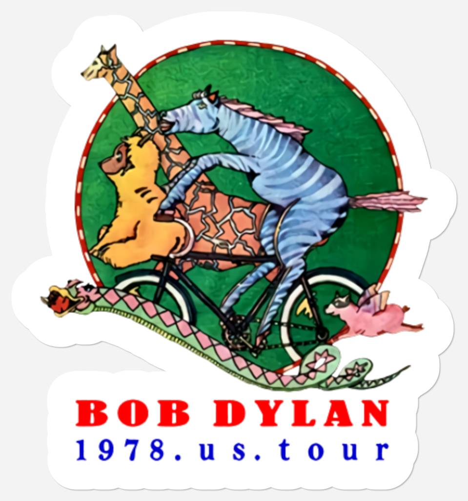 1978 Bob Dylan U.s Unisex Stickers, Vintage Stickers