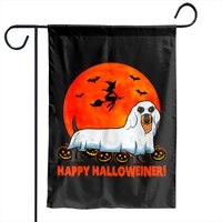 Happy Halloweiner Dachshund Halloween Garden Flags