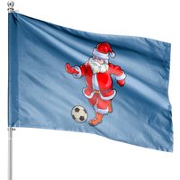 Soccer Christmas Soccer Santa Claus House Flags — Drapeaux décoratifs