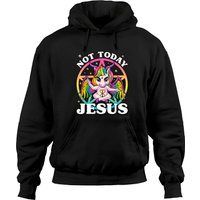 Satanic Unicorn Not Today Jesus Satan Unicorn Baphomet Sigil Hoodies — Sweats à capuche pour hommes