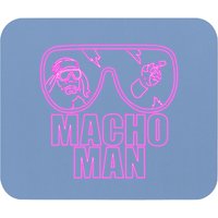 Macho Man Neon - Macho Man Randy Savage - Mouse Pads — Mouse Pads & Desk Mats