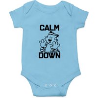 Calvin And Hobbes Calm Down Funny Stuffed Tiger Cartoon Onesies Coffee Mug Apparel Hoodie Sticker Magnet Friendship - Calvin And Hobbes - Onesies