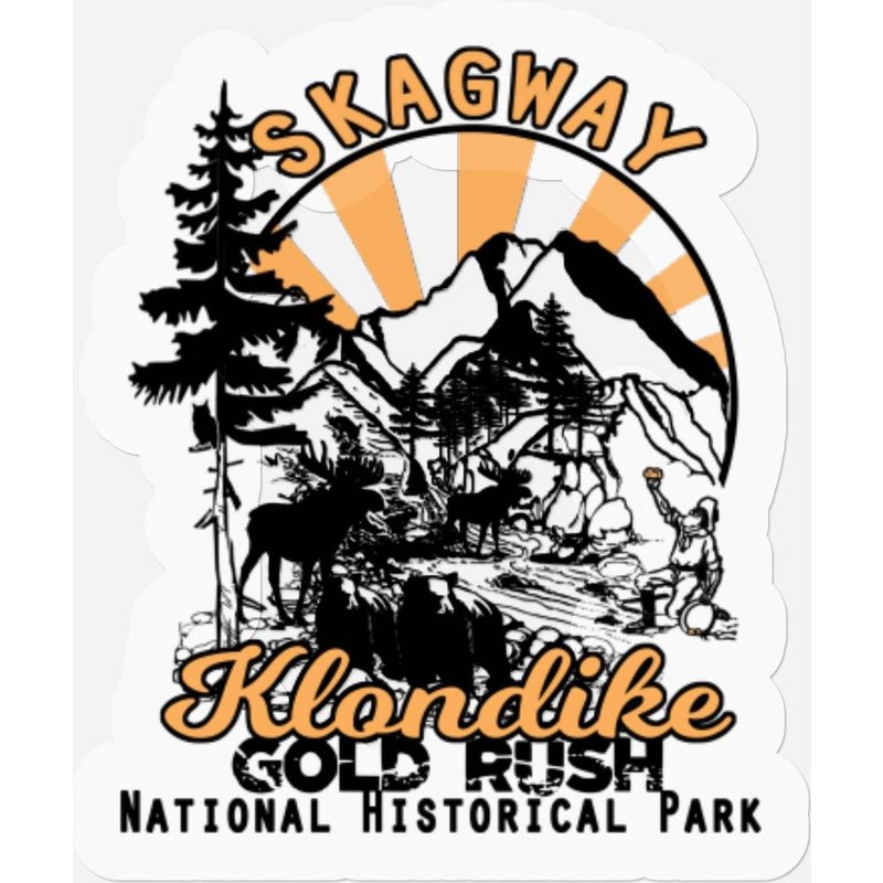 Skagway Alaska Klondike Gold Rush National Park Keepsake Stickers — Autocollants et stickers
