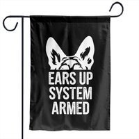 Ears Up System Armed German Shepherd Dog Garden Flags — Drapeaux décoratifs
