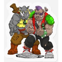 Rocksteady And Bebop Tmnt - Ninja Turtles - Stickers