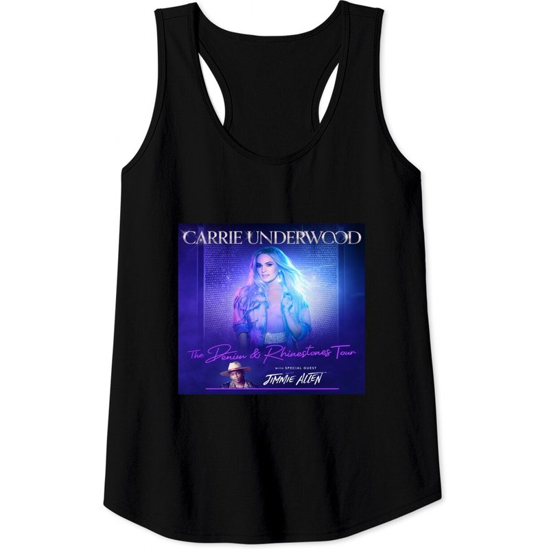 Carrie Underwood The Denim & Rhinestones Tour Jimmie Allen Tank Tops