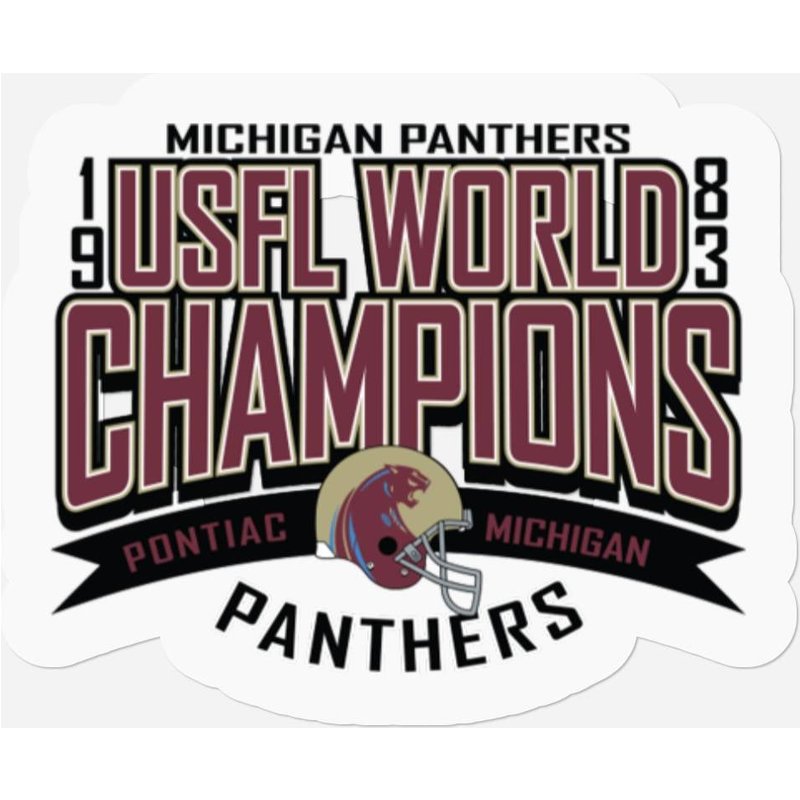 Michigan Panthers 83 Champs - Michigan Panthers - Stickers — Stickers & Decals