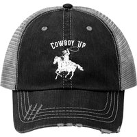 Cowboy Up Design For Rodeo Fans And Western Lover Print Trucker Hat — Casquette de baseball
