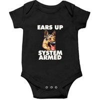 German Shepherd Ears Up System Armed Onesies