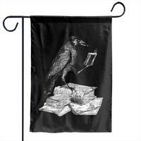 Crow With Book - Crow - Garden Flags