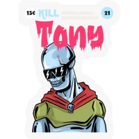 The Kill Tony Comedy Podcast Sci-fi Skull - Comedy Podcast - Stickers