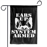 German Shepherd Ears Up System Armed Dog Garden Flags — Decorative Flags