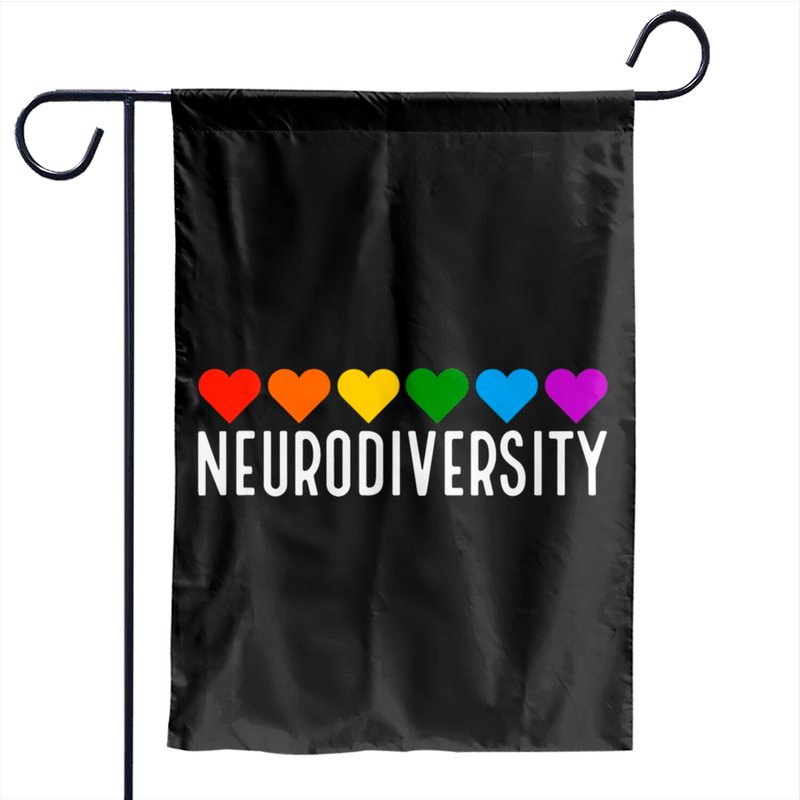 Novelty Neurodiversity, Neurodivergent Proud Autistic Garden Flags Garden Flags — Decorative Flags