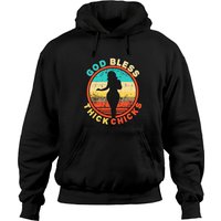 God Bless Thick Chicks Funny Thick Women Girl Christmas Hoodies — Sweats à capuche pour hommes