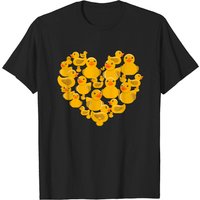 Rubber Duck Heart & Love Symbol. Rubber Ducky Duckie Quack T-shirts — T-shirts pour hommes