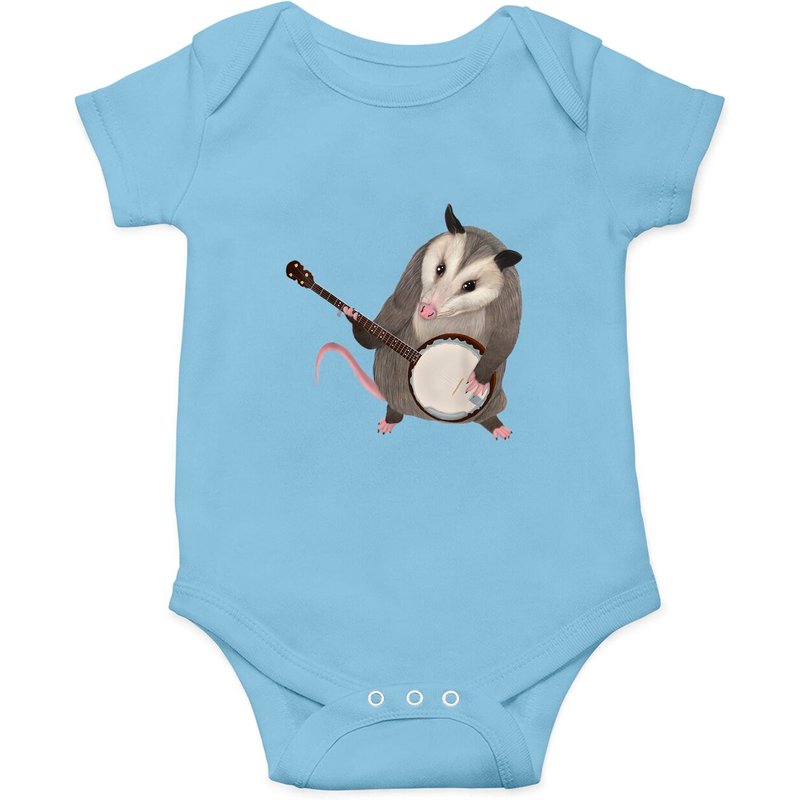 Opossum Playing The Banjo - Possum Onesies