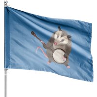 Opossum Playing The Banjo - Possum House Flags