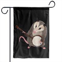 Opossum Playing The Banjo - Possum Garden Flags — Drapeaux décoratifs