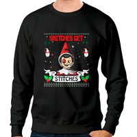 Snitches Xmas Get Stitches Ugly Sweater Elf Christmas Sweatshirts — Sweats à capuche pour hommes