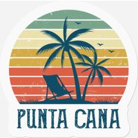 Punta Cana Vintage Stickers Summer Palm Tree — Stickers & Decals