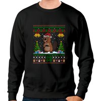 Beaver Liquor Sweatshirts Animal Lover Xmas Gift Ugly Beaver Christmas — Sweats à capuche pour hommes