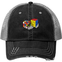 Emotional Cubes. - Rubiks Cube - Print Trucker Hat — Baseball Cap
