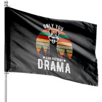 Vintage Only You Can Prevent Drama Llama Gift House Flags — Drapeaux décoratifs