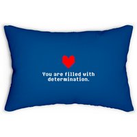 Undertale - Determination Heart - Undertale - Lumbar Pillows — Coussins décoratifs