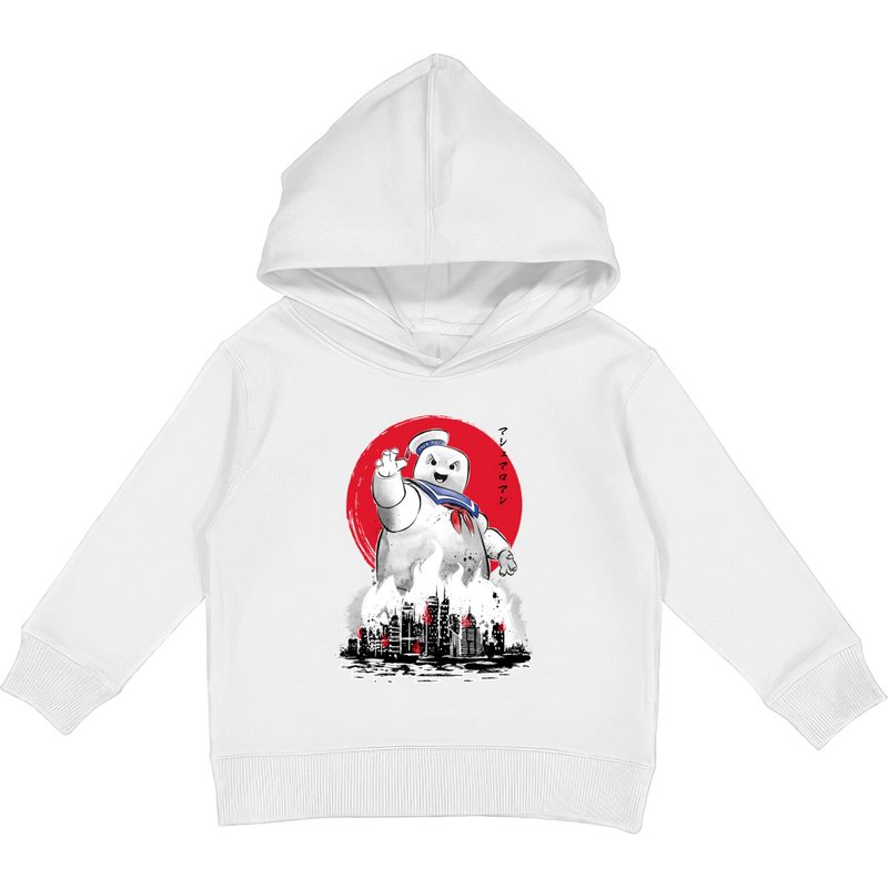 Marshmallow Man Sumi-e - Ghostbusters - Kids Pullover Hoodies