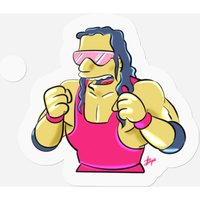 "bret Hart (smpsns Inspired T)" - Bret Hart - Stickers — Autocollants et stickers