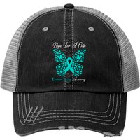 Hope For A Cure Butterfly Gift 3 Ovarian Cancer - Ovarian Cancer - Trucker Hats — Casquette de baseball