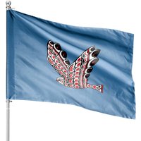 Pacific Northwest Red Tail Hawk Native American Style House Flags — Drapeaux décoratifs