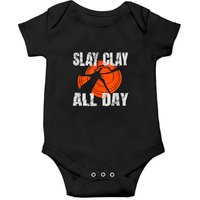 Skeet Trap Shooting,slay Clay All Day,shooting Vest Men Onesies — Bodys bébé